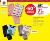 Pyjama polaire enfant - U ESSENTIEL - Super U à Tremblay-en-France Pyjama polaire enfant - U ESSENTIEL en promo chez Super U Tremblay-en-France à 7,95 €