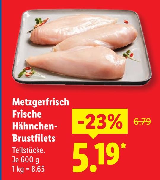 Metzgerfrisch Frische Hähnchen-Brustfilets
