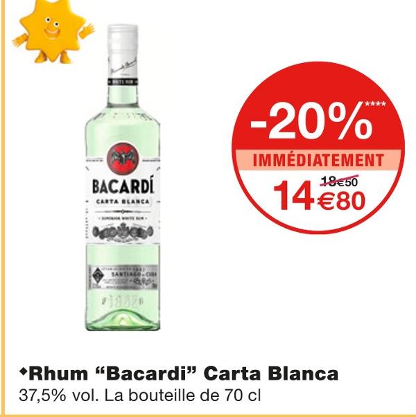Rhum blanc CHARRETTE : la bouteille de 100cL à Prix Carrefour