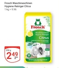 Waschmaschinen Hygiene-Reiniger Citrus Angebote von Frosch bei GLOBUS Bad Kreuznach für 2,49 €