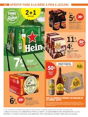 Promos Bière dans le catalogue "Vague de fraîcheur sur votre budget" de E.Leclerc Bière en promo dans le catalogue E.Leclerc à la page 62