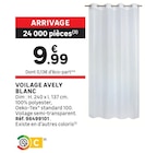 Voilage Avely Blanc en promo chez Leroy Merlin Aix-en-Provence à 9,99 €