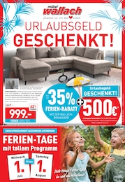Der aktuelle Möbel Wallach Prospekt URLAUBSGELD GESCHENKT!