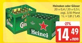 EDEKA Frischemarkt Schwabstedt - Heineken oder Gösser Angebot im Prospekt Heineken oder Gösser bei EDEKA Frischemarkt im Schwabstedt Prospekt für 14,49 €