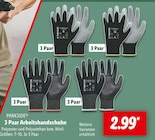 3 Paar Arbeitshandschuhe im Angebot bei Lidl in Euskirchen 3 Paar Arbeitshandschuhe Angebote von PARKSIDE bei Lidl Euskirchen für 2,99 €