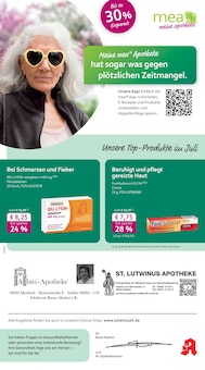 mea - meine apotheke Prospekt der KW 28 "Unsere Juli-Angebote" Aktueller mea - meine apotheke Prospekt "Unsere Juli-Angebote" Seite 1 von 4 Seiten