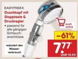 Duschkopf mit Stopptaste & Druckregler Angebote von EASYmaxx bei Netto Marken-Discount Voerde für 7,77 €
