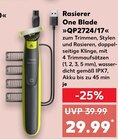 Aktuelles Rasierer One Blade QP2724/17 Angebot bei Kaufland in Solingen (Klingenstadt) ab 29,99 €