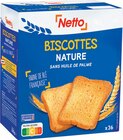 Biscottes Nature - Netto en promo chez Netto Biscottes Nature - Netto dans le catalogue Netto