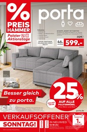 Aktueller porta Möbel Möbel & Einrichtung Prospekt in Erpel und Umgebung, "BESSER GLEICH ZU PORTA" mit 12 Seiten, 25.01.2026 - 01.02.2026
