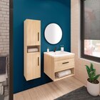 Brico Dépôt - ENSEMBLE MEUBLE + VASQUE + MIROIR L. 60 CM "KIDI" : offre du catalogue Promo ENSEMBLE MEUBLE + VASQUE + MIROIR L. 60 CM "KIDI" à 139,00 € dans le catalogue Brico Dépôt ""