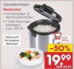 Reiskocher von GOURMETmaxx für 19,99 € bei Netto Marken-Discount im Angebot Reiskocher von GOURMETmaxx im aktuellen Netto Marken-Discount Prospekt