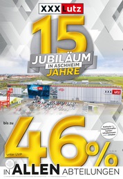 XXXLutz Möbelhäuser Prospekt: "15 JAHRE - JUBILÄUM IN ASCHHEIM", 4 Seiten, 07.10.2024 - 20.10.2024