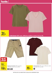 Prix et réduction T-Shirt Femme dans le prospectus Carrefour en cours Offre T-Shirt Femme dans le catalogue Carrefour du moment à la page 76