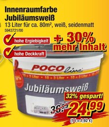 POCO Hamburg - Innenraumfarbe Jubiläumsweiß Innenraumfarbe Jubiläumsweiß Angebot bei POCO Hamburg im Prospekt "PREISSTREICHWOCHEN"