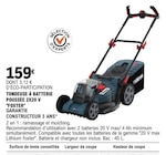 Tondeuse à batterie poussée 2x20 V à E.Leclerc dans Lavoux