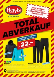 Hervis Sports Prospekt "TOTAL ABVERKAUF" für Rosenheim, 4 Seiten, 16.09.2023 - 23.09.2023 Hervis Sports Prospekt "TOTAL ABVERKAUF" für Rosenheim, 4 Seiten, 16.09.2023 - 23.09.2023
