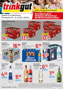 Trinkgut Prospekt Größter Getränkemarkt in Dasing! mit  Seiten in Aichach und Umgebung