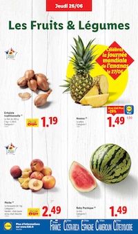 Catalogue Lidl de la semaine "Le vrai prix des bonnes choses" avec 2 pages, valide du 26/06/2025 au 02/07/2025 pour Pont-à-Marcq et alentours Prospectus Lidl de la semaine "Le vrai prix des bonnes choses" avec 2 pages, valide du 26/06/2025 au 02/07/2025 pour Pont-à-Marcq et alentours