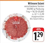 Salami im Angebot bei nah und gut in Würzburg Salami Angebote von Wittmann bei nah und gut Würzburg für 1,29 €