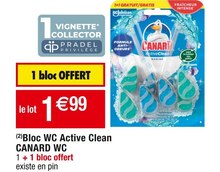 AUCHAN Blocs WC fraîcheur marine 2 blocs pas cher 