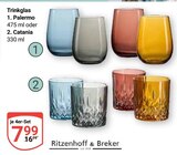 Trinkglas Palermo im Angebot bei GLOBUS in Zwickau Trinkglas Palermo Angebote von Ritzenhoff & Breker bei GLOBUS Zwickau für 7,99 €