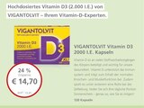 LINDA Premiumapotheke - Vitamin D3 2000 I.E. Kapseln Angebot im Prospekt Vitamin D3 2000 I.E. Kapseln bei LINDA Premiumapotheke im Prospekt "" für 14,70 €