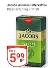 Auslese Filterkaffee Angebote von Jacobs bei GLOBUS Krefeld für 5,99 €