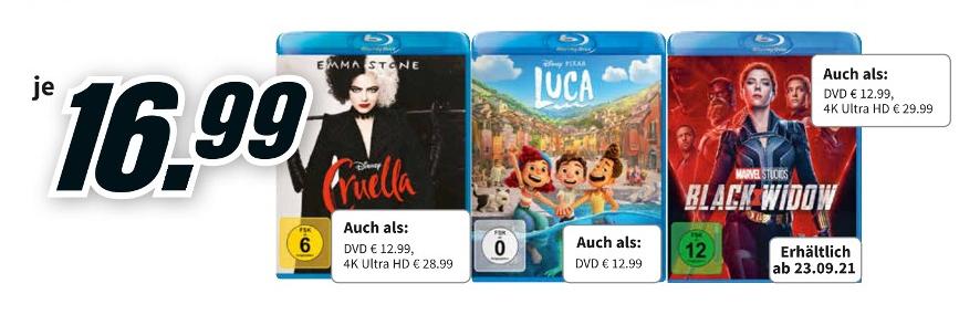 Media-Markt Jürgenstorf - Cruella, Luca oder Black Widow Cruella, Luca oder Black Widow Angebot bei Media-Markt Jürgenstorf im Prospekt WILL ICH. KRIEG ICH.