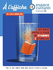 Catalogue Supermarchés E.Leclerc en cours à Thiron-Gardais et alentours, "CET HIVER FAITES LE PLEIN DE VITAMINES CULTURELLES", 24 pages, 13/01/2026 - 31/01/2026
