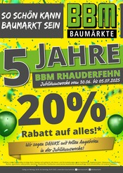 BBM Baumarkt Baumarkt Prospekt der aktuellen Woche mit 4 Seiten, gültig von 30.06.2025 bis 05.07.2025, in Westoverledingen und Umgebung Aktueller BBM Baumarkt Baumarkt Prospekt in Westoverledingen und Umgebung, "So schön kann Baumarkt sein" mit 4 Seiten, 30.06.2025 - 05.07.2025