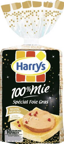Harry's - HARRYS dans le catalogue Géant Casino 100% Mie Spécial Fois Gras Recette Briochée - HARRYS à 1,79 € en promo chez Géant Casino