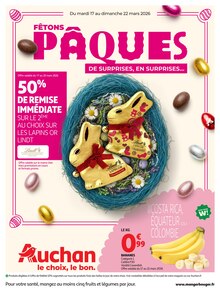 Catalogue Auchan Hypermarché de la semaine 12, "FÊTONS PÂQUES", page 1, 17/03/2026 - 23/03/2026 Prospectus Auchan Hypermarché en cours, "FÊTONS PÂQUES", page 1 sur 36