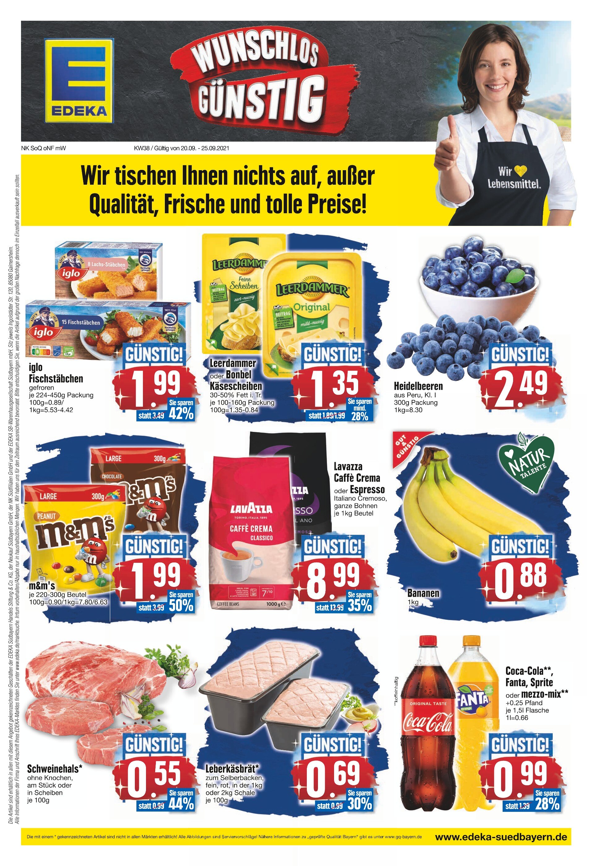 EDEKA Prospekt für München mit 20 Seiten EDEKA Prospekt für München: "WUNSCHLOS GÜNSTIG", 20 Seiten, 20.09.2021 - 25.09.2021