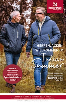 Modehaus Böckmann Prospekt HERRENJACKEN: WILLKOMMEN IM INDIAN SUMMER mit  Seiten