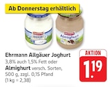 Allgäuer Joghurt 3,8% Fett Angebote von Ehrmann bei EDEKA Neunkirchen für 1,19 €