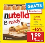 B-ready im Angebot bei Netto Marken-Discount in Lemgo B-ready Angebote von nutella bei Netto Marken-Discount Lemgo für 1,99 €
