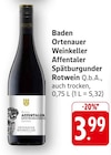 EDEKA Wörth - Affentaler Spätburgunder Rotwein Q.b.A. Angebot im Prospekt Affentaler Spätburgunder Rotwein Q.b.A. bei EDEKA im Wörth Prospekt für 3,99 €