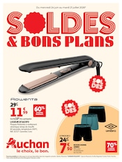 Prospectus Supermarchés Auchan Hypermarché en cours à Bouillargues et alentours, "SOLDES & BONS PLANS", 24 pages, 24/06/2026 - 21/07/2026 Catalogue Supermarchés Auchan Hypermarché en cours à Bouillargues et alentours, "SOLDES & BONS PLANS", 24 pages, 24/06/2026 - 21/07/2026