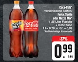 Aktuelle Coca Cola Angebote bei E center in Coburg Aktuelles verschiedene Sorten, Fanta, Sprite oder Mezzo Mix Angebot bei E center in Coburg ab 0,99 €