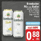 Pils im Angebot bei EDEKA in Eitorf Pils Angebote von Krombacher bei EDEKA Eitorf für 0,88 €