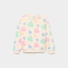 Sweat col rond manches longues beige fille dans le catalogue La Halle