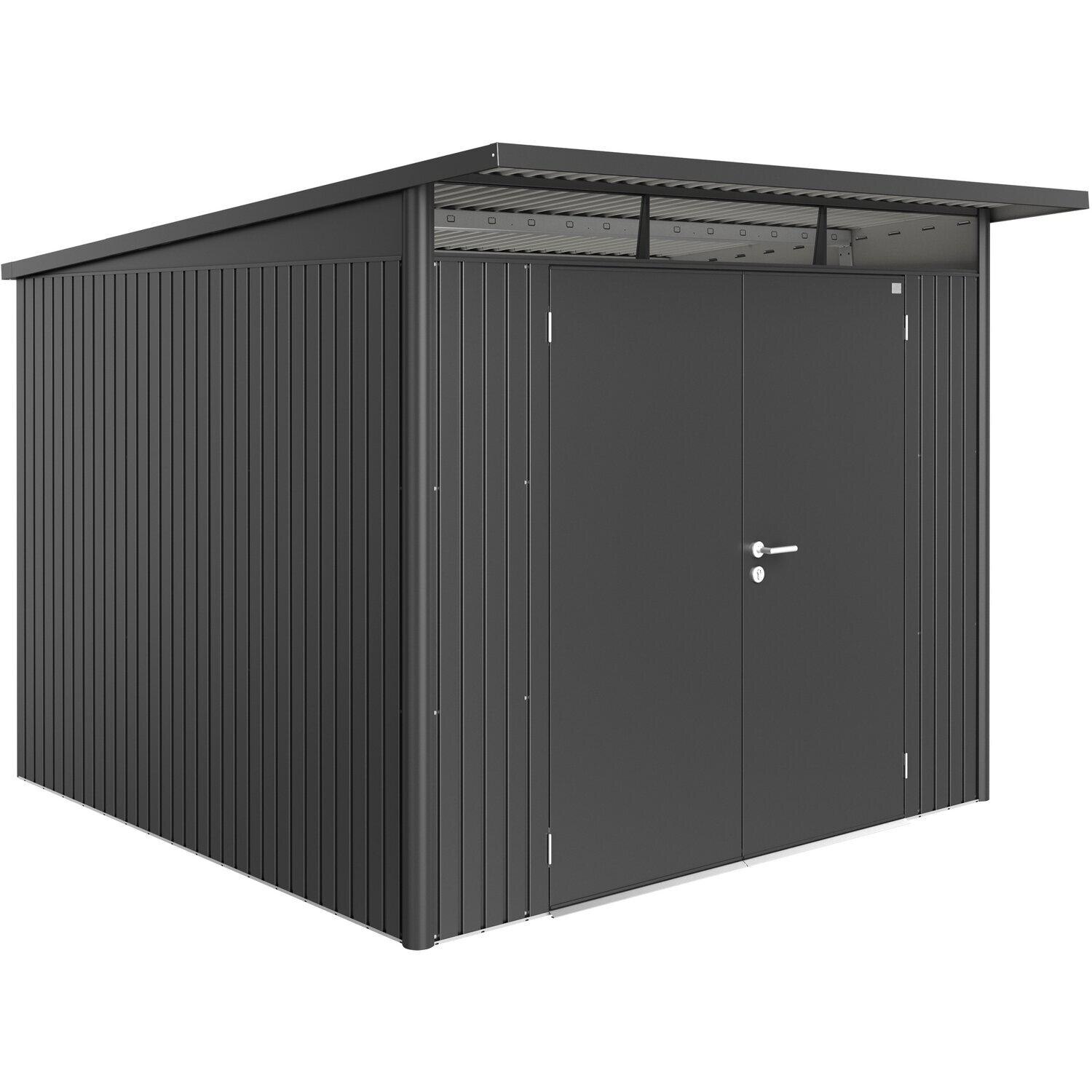 OBI Ofterschwang - Gerätehaus AvantGarde Dunkelgrau-Metallic A7 260 x 300 cm mit Doppeltür Gerätehaus AvantGarde Dunkelgrau-Metallic A7 260 x 300 cm mit Doppeltür Angebot bei OBI Ofterschwang im Prospekt ORDNUNG IM GARTEN