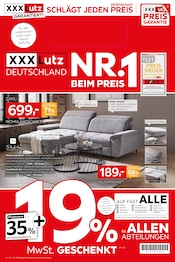 XXXLutz Möbelhäuser Möbel & Einrichtung Prospekt der aktuellen Woche mit 8 Seiten, gültig von 16.03.2026 bis 22.03.2026, in Tönisvorst und Umgebung Aktueller XXXLutz Möbelhäuser Möbel & Einrichtung Prospekt in Tönisvorst und Umgebung, "NR. 1 BEIM PREIS" mit 8 Seiten, 16.03.2026 - 22.03.2026