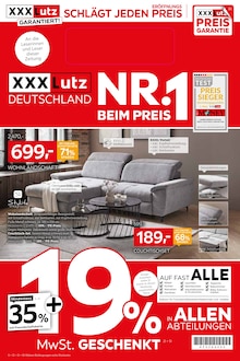 XXXLutz Möbelhäuser Prospekt NR. 1 BEIM PREIS mit 8 Seiten