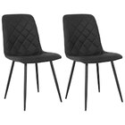 Aktuelles Gepolsterter Restaurantstuhl Jara 2er Set, Stahl/Kunstleder, schwarz Angebot bei METRO in Erlangen ab 107,09 €