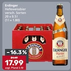 Hefeweissbier Angebote von Erdinger bei Getränke König Augsburg für 17,99 €