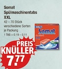 Spülmaschinentabs XXL im V-Markt Prospekt Spülmaschinentabs XXL von Somat im aktuellen V-Markt Prospekt für 7,77 €