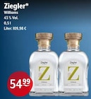 Williams Angebote von Ziegler bei Getränke Hoffmann Krefeld für 54,99 €