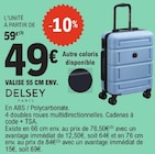 Valise 55 cm env. - Delsey en promo à 49,00 € chez E.Leclerc Valise 55 cm env. - Delsey dans le catalogue E.Leclerc
